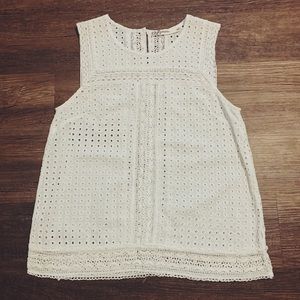 eyelet lace tank top